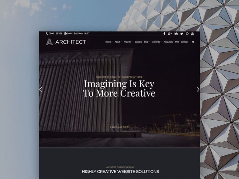 Architect WordPress Theme – Interior Design & Architecture Responsive Template