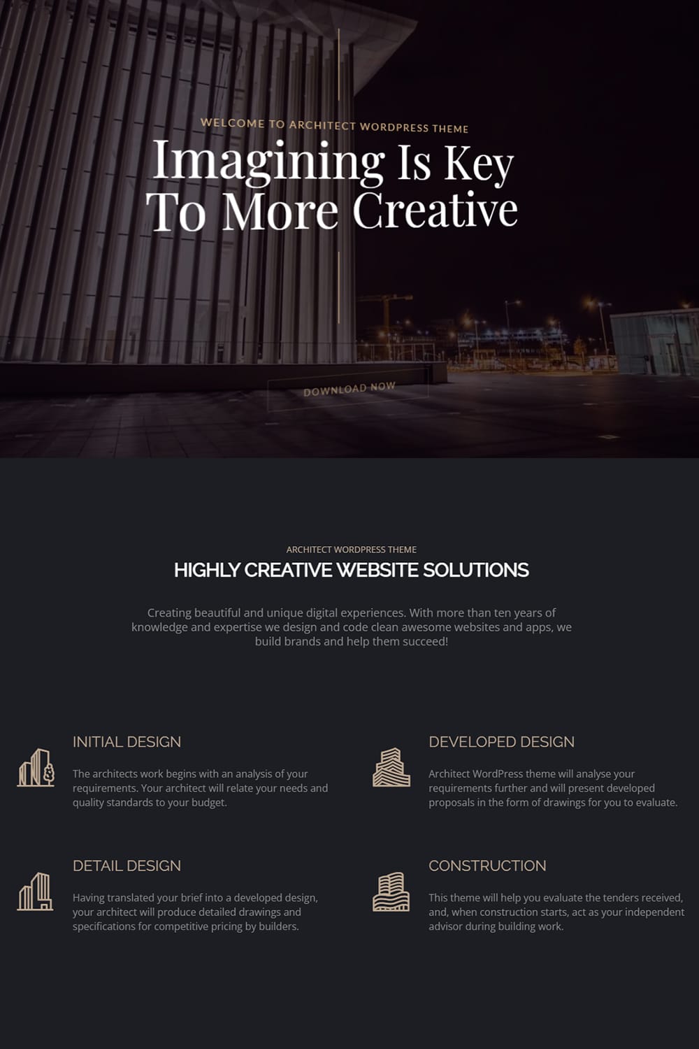 Architect Interior Firms WordPress Theme Building Site Builder template
