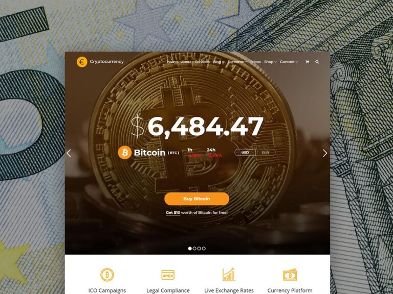 Cryptocurrency WordPress Theme – Responsive Crypto Template