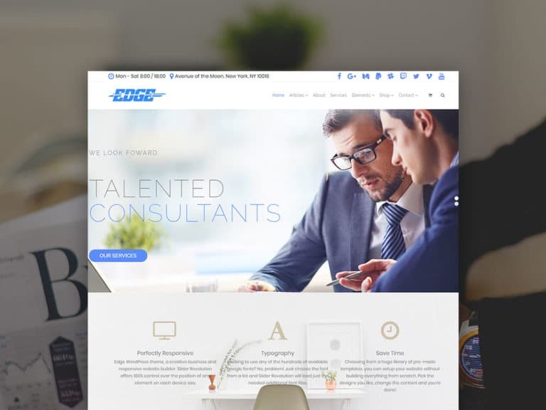 Edge WordPress Theme – Business and Agency Responsive Template