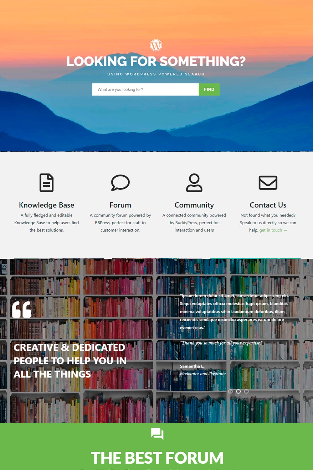 Forum WordPress Theme Website Builder Template Community BuddyPress