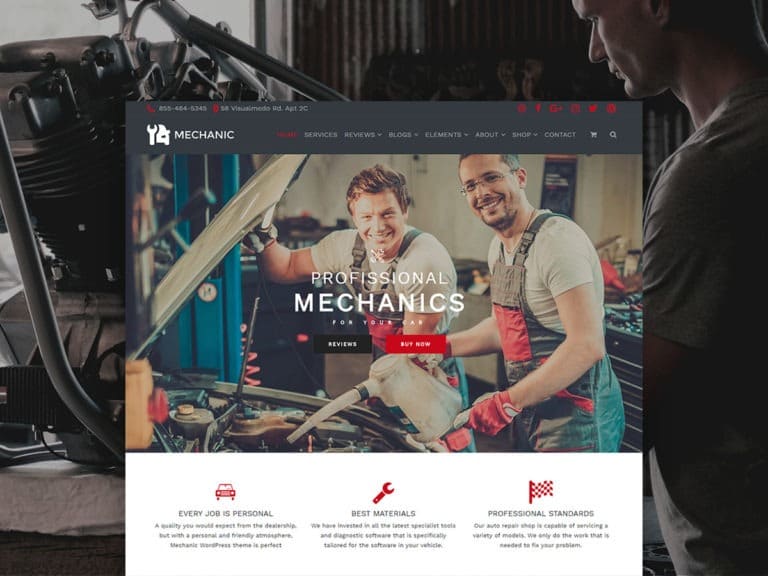 Mechanic WordPress Theme – Auto & Car Repair Site Builder