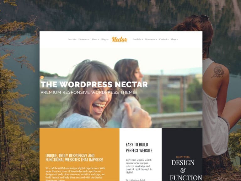 Nectar WordPress Theme – Responsive Live Website Builder Template