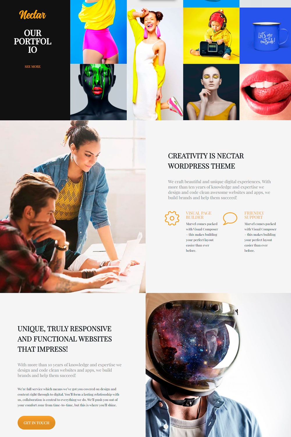 Nectar WordPress Theme Agency Portfolio Template