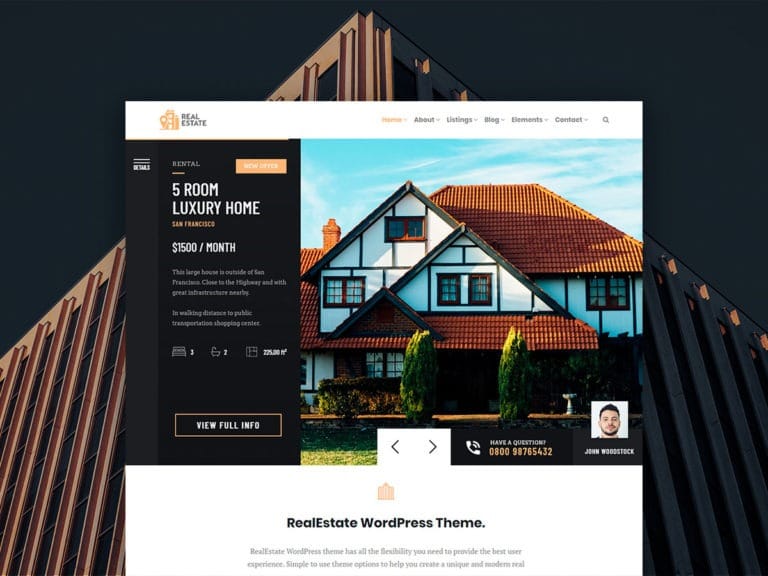 RealEstate WordPress Theme – Property Listings