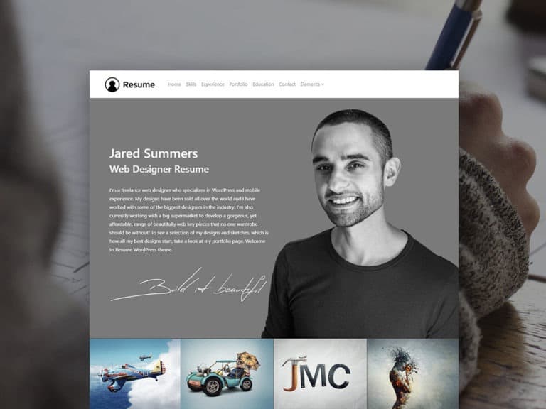 Resume WordPress Theme – Responsive CV Template