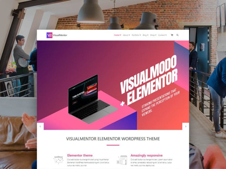 VisualMentor Premium Elementor WordPress Theme