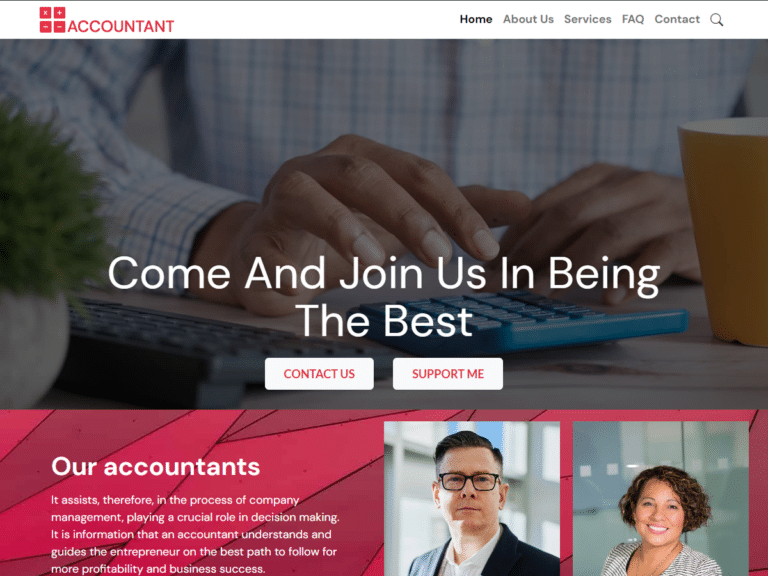 Accountant-Band-Anzu theme Borderless plugin WordPress pre-built website template
