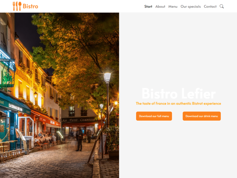 Bistro-Band-Anzu theme Borderless plugin WordPress pre-built website template