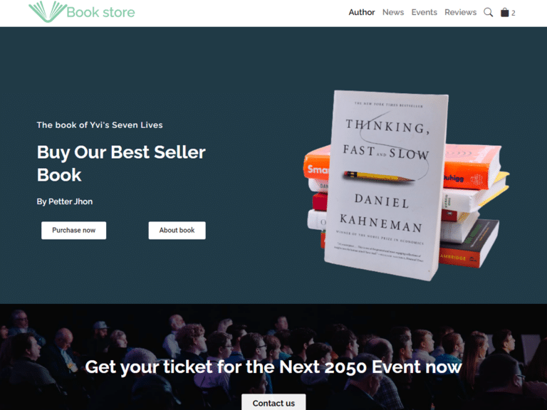 Book-Author-Store-Anzu theme Borderless plugin WordPress pre-built website template