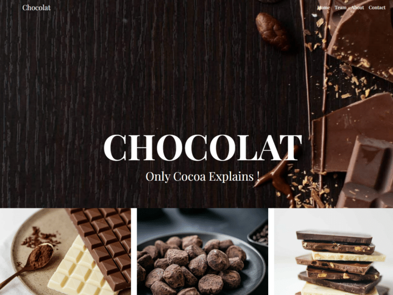 Chocolat-Anzu theme Borderless plugin WordPress pre-built website template