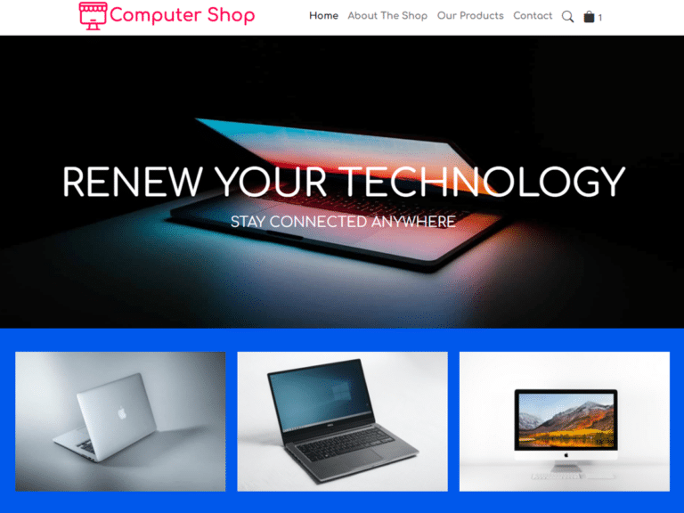 Computer-Shop-Band-Anzu theme Borderless plugin WordPress pre-built website template