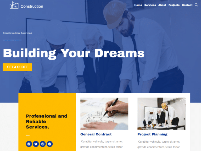 Construction-3-Anzu theme Borderless plugin WordPress pre-built website template
