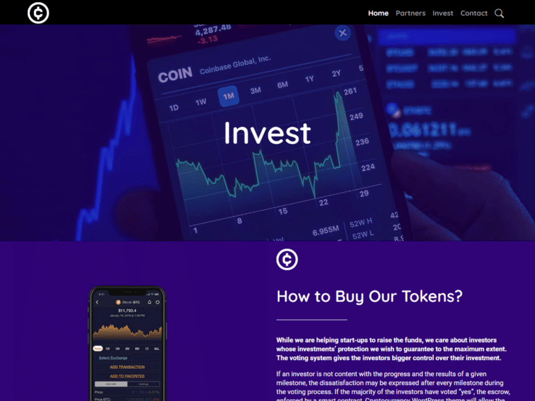 Cryptocurrency-Anzu theme Borderless plugin WordPress pre-built website template