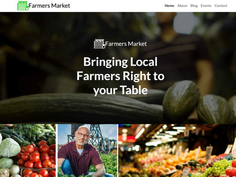 farmers-market-Anzu theme Borderless plugin WordPress pre-built website template