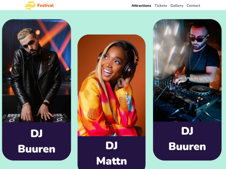 Festival-Band-Anzu theme Borderless plugin WordPress pre-built website template